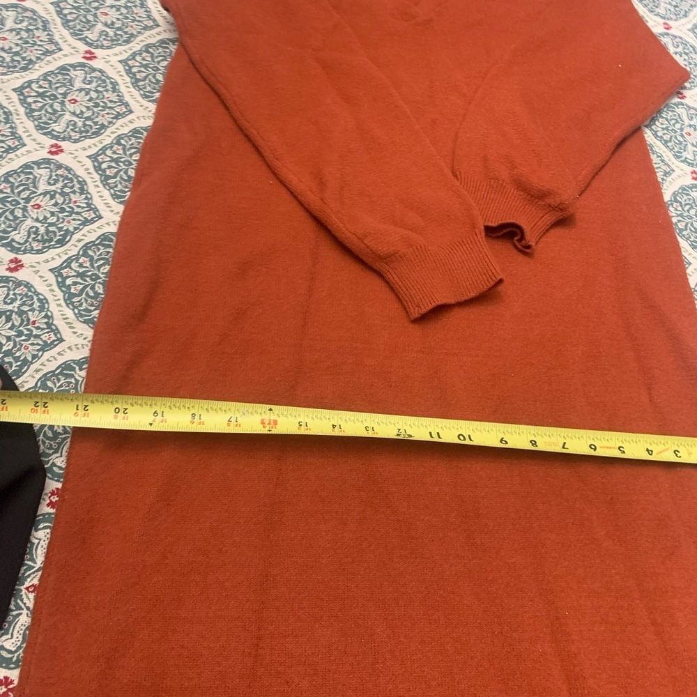 Long Sleeve Rust Dress - Picture 3 of 5